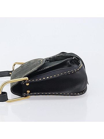 Chloé Hudson Studded Leather Black Leather Handbag (view 2)