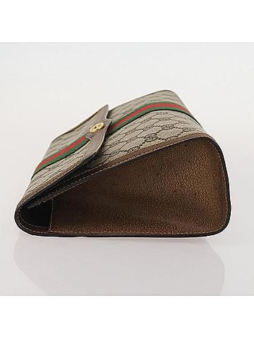 Gucci Vintage Web Flap Clutch Gg Coated Canvas Beige Canvas Clutche &amp; Pouche Bag (view 2)