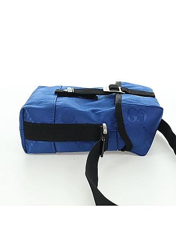 Gucci Off The Grid Buckle Messenger Gg Econyl Blue Canvas Handbag (view 2)
