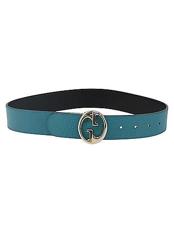 Gucci 1973 Reversible Belt (Outlet) Leather Turquoise Leather Belts Accessory (view 1)