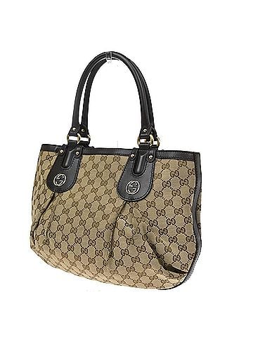 Gucci Scarlett Gg Canvas With Leather Brown Canvas Tote Bag Bag (view 2)