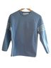 Sportcaster 100% Wool Stripes Blue Wool Pullover Sweater Size M - photo 1