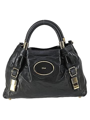 Chloé Victoria Leather Black Leather Handbag (view 1)