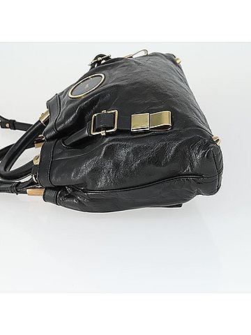 Chloé Victoria Leather Black Leather Handbag (view 2)