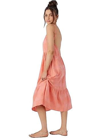 O'Neill coral tiered midi sundress Casual Dress (view 2)