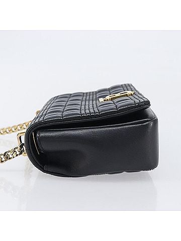 Burberry Lola Wallet On Chain Quilted Leather Black Leather Crossbody Bag Bag (view 2)