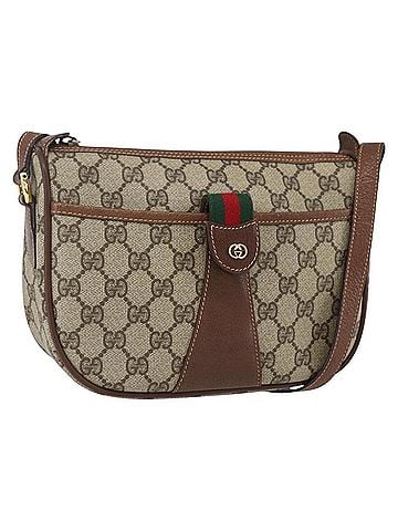 Gucci Vintage Web Gg Coated Canvas Beige Canvas Crossbody Bag Bag (view 1)