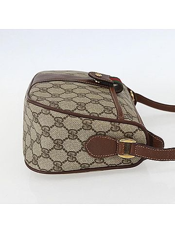 Gucci Vintage Web Gg Coated Canvas Beige Canvas Crossbody Bag Bag (view 2)