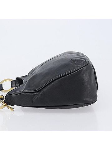 MCM Vintage Leather Black Leather Handbag (view 2)