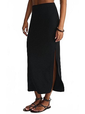 Z Supply Ainslie Midi Skirt in Black (view 2)