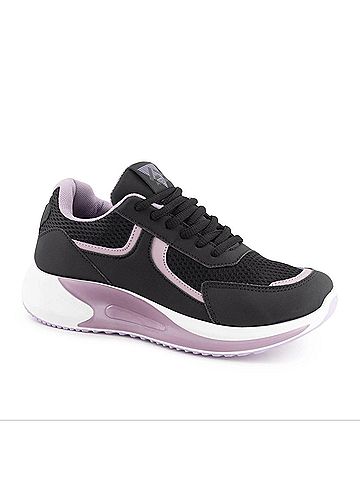 Andrea Women'S Cushioned Sole Comfort Sneakers in Black (view 1)