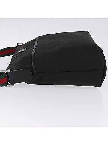 Gucci Front Pocket Web Messenger Gg Canvas Black Canvas Crossbody Bag Bag (view 2)