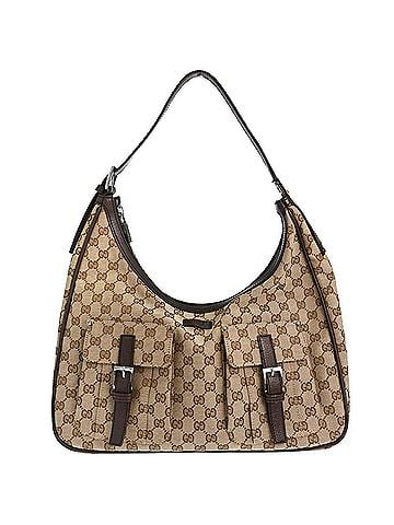 Gucci Abbey D-Ring Handbag Canvas Gg Beige Canvas Handbag (view 1)