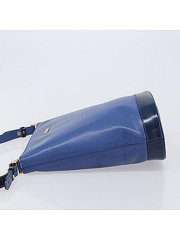 Burberry Shoulder Leather Blue Leather Shoulder Bag Bag (view 2)