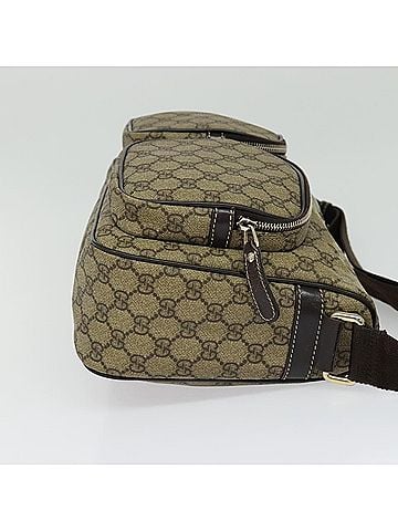 Gucci Double Pocket Messenger Gg Coated Canvas Beige Canvas Handbag (view 2)