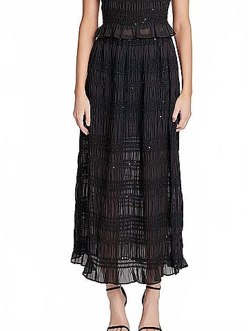 Endless Rose Everly Sequin Maxi Skirt in Black (view 2)
