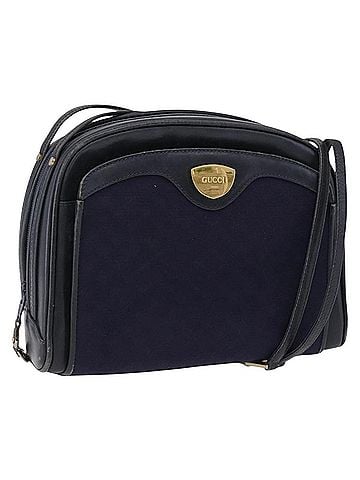 Gucci Micro Gg Canvas Canvas Navy Canvas Shoulder Bag Bag (view 1)