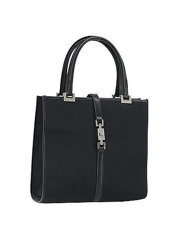 Gucci Jackie Gg Canvas Black Canvas Tote Bag Bag (view 1)