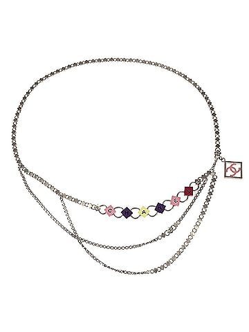 Chanel Logo Charm Chain Belt Metal Silver Silver_Plated Belts Accessory (view 1)