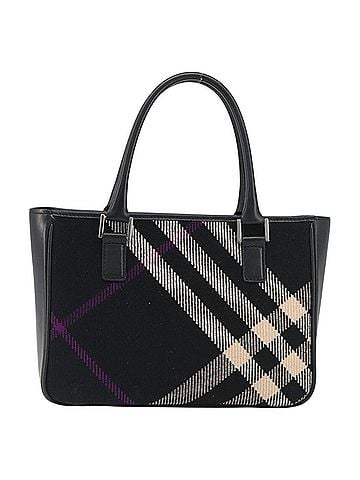 Burberry Nova Check Wool Black Wool Handbag (view 1)
