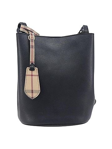 Burberry Lorne Bucket Leather Black Leather Handbag (view 1)