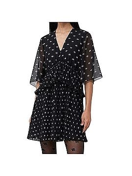 Ganni Pleated Georgette Cocktail Dress (view 1)