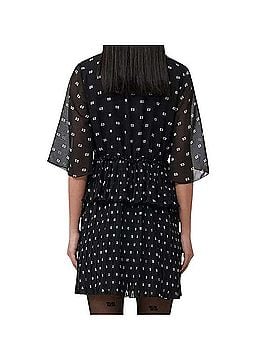 Ganni Pleated Georgette Cocktail Dress (view 2)