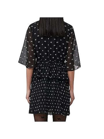 Ganni Pleated Georgette Cocktail Dress (view 2)