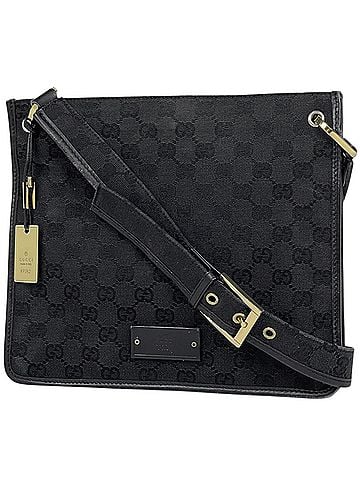 Gucci Gucci GUCCI Shoulder Bag GG Pattern Canvas Black 91762 Women's (view 1)