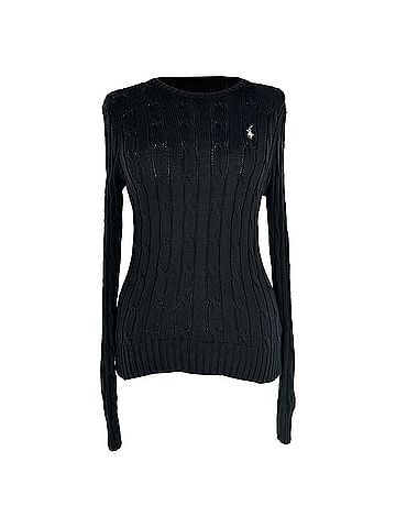 Ralph Lauren Polo Ralph Lauren Cable-Knit Sweater in Black Cotton (view 1)
