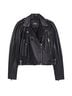 Zara Black Leather Moto Jacket Leather Jacket - photo 1
