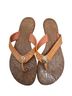 Tory Burch 100% Leather Orange Sandals Size 7 - photo 1