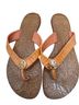 Tory Burch 100% Leather Orange Sandals Size 7 - photo 2