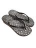 Tory Burch Graphic Black White Flip Flops Size 8 - photo 1