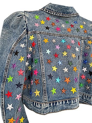 Title Unknown Star Denim Jacket (view 1)