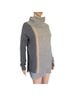 Max Studio 100% Cashmere Color Block Gray Tan Cashmere Pullover Sweater Size S - photo 3