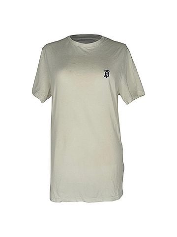 Burberry Burberry Logo-Embroidered T-Shirt in White Cotton (view 1)