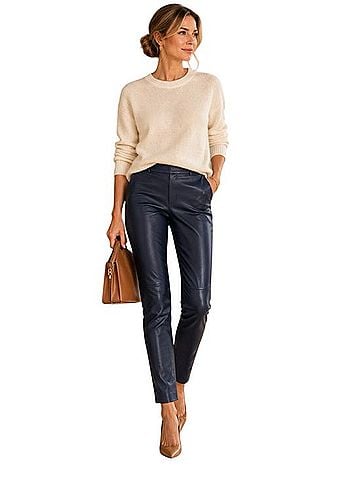 Theory Bristol Leather Pants (view 1)
