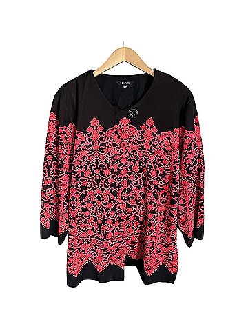 misook Acrylic Blend Printed One Button Closure Jacket (view 1)