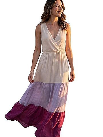 Flying Tomato Colorblock Maxi Dress Casual Dress (view 1)