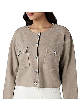 Halara Round Neck Long Sleeve Casual Cardigan Cardigan (view 1)
