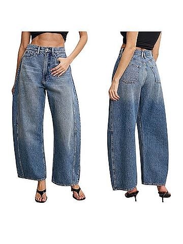 Good American Good Extreme Barrel Jeans (view 1)