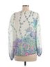Lilly Pulitzer 98% Polyester 2% Metallic Fiber 100% Polyester Floral Multi Color Long Sleeve Blouse Size M - photo 2