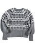 Jason Wu Fair Isle Gray Black White Pullover Sweater Size M - photo 2