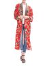 R13 Red Fish &amp; Leopard Smoking Robe Jacket - photo 1
