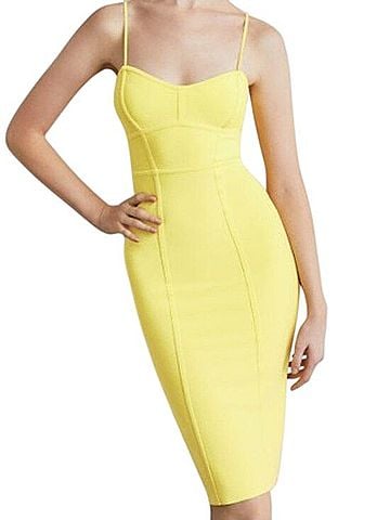BCBGMAXAZRIA Bodycon Midi Dress Cocktail Dress (view 1)