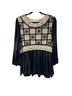 See and Be Seen 100% Polyester Black White Blouse Size M - photo 1