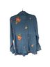 Anthropologie Floral Blue Button-Down Shirt Size M - photo 2