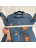 Anthropologie Floral Blue Button-Down Shirt Size M - photo 5