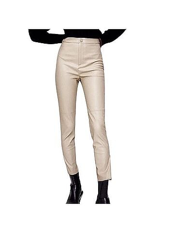 Zara faux leather slim pant Faux Leather Pants (view 1)